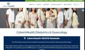 
							         Obstetrics & Gynecology | CalvertHealth								  
							    