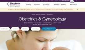
							         Obstetrics & Gynecology Care (OBGYN) - Einstein Health								  
							    