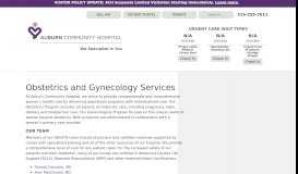 
							         Obstetrics & Gynecology (OBGYN) | Auburn Community Hospital								  
							    