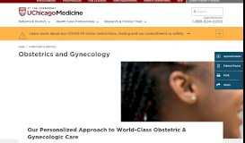 
							         Obstetrics & Gynecology (OB/GYN) - UChicago Medicine								  
							    