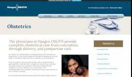 
							         Obstetrics - Haugen OB/GYN Associates								  
							    