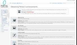 
							         Obtaining Portal 2 achievements - Portal Wiki								  
							    
