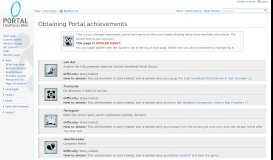 
							         Obtaining Portal achievements - Portal Wiki								  
							    