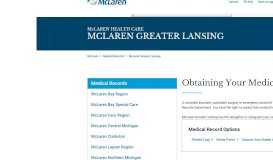 
							         Obtaining Your Medical Records McLaren Greater Lansing								  
							    