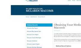 
							         Obtaining Your Medical Records McLaren Macomb								  
							    