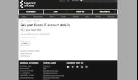 
							         Obtaining your University login and password - IT ... - University of Essex								  
							    
