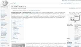 
							         OCAD University - Wikipedia								  
							    