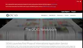 
							         OCAS Launches International Application Service | OCAS								  
							    