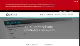 
							         OCAS Partner Portal - More Info | OCAS								  
							    