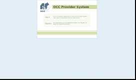 
							         OCC Provider System								  
							    