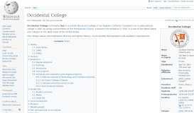 
							         Occidental College - Wikipedia								  
							    