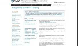 
							         Occupational & Business Licensing - Nevada DMV								  
							    