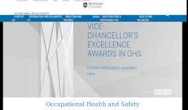 
							         Occupational Health and Safety - Monash University								  
							    