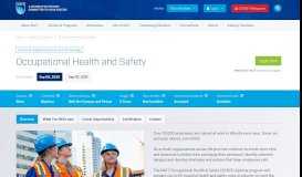 
							         Occupational Health and Safety - NAIT								  
							    