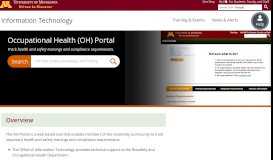 
							         Occupational Health & Safety (OHS) Portal | IT@UMN								  
							    