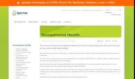 
							         Occupational Health - Sparrow Health System								  
							    