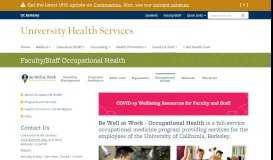 
							         Occupational Health | University Health Services								  
							    