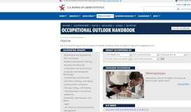 
							         Occupational Outlook Handbook - Bureau of Labor Statistics								  
							    