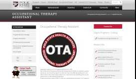 
							         Occupational Therapy Assistant (OTA) Program | Polk State College								  
							    