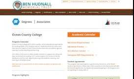 
							         Ocean County College - Ben Hudnall Memorial Trust								  
							    
