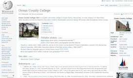 
							         Ocean County College - Wikipedia								  
							    