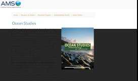 
							         Ocean Studies - American Meteorological Society								  
							    