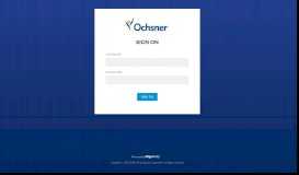 
							         Ochsner Health System: Sign On								  
							    