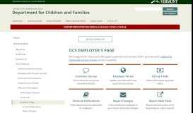 
							         OCS Employer's Page | Department for Children and Families								  
							    