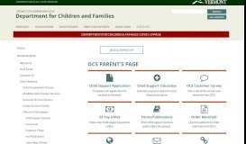 
							         OCS Parent's Page | Department for Children and Families								  
							    