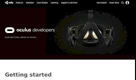 
							         Oculus - Oculus Development - Unity								  
							    