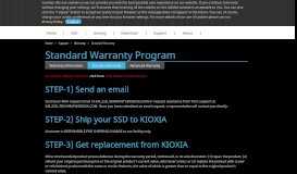 
							         OCZ Standard Warranty Agreement - Toshiba OCZ - Toshiba Memory								  
							    
