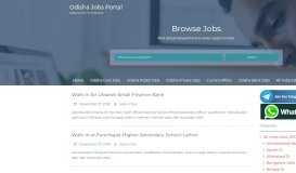 
							         Odisha Jobs Portal | Govt Jobs | Career News | Private Jobs | Job Search								  
							    