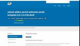 
							         odoo8-addon-portal-welcome-email-template · PyPI								  
							    