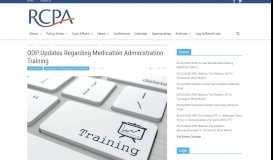 
							         ODP Updates Regarding Medication Administration Training ...								  
							    