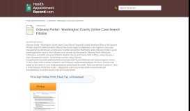 
							         Odyssey Portal - Washington Courts Online Case Search Fill Online ...								  
							    