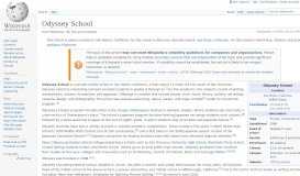 
							         Odyssey School - Wikipedia								  
							    