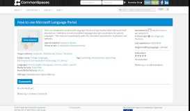 
							         OER: How to use Microsoft Language Portal | CommonSpaces								  
							    