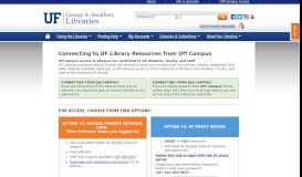 
							         Off-Campus Access - George A. Smathers Libraries								  
							    