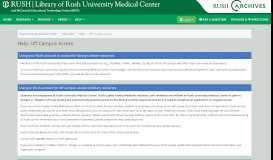 
							         Off Campus Access - Help - LibGuides at Rush University ...								  
							    