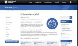 
							         Off Campus Access (VPN) | IT Services - Students | Loughborough ...								  
							    