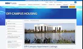 
							         Off-Campus Apartment Listings | Nova Southeastern University								  
							    