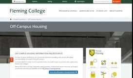 
							         Off-Campus Housing : Fleming College								  
							    