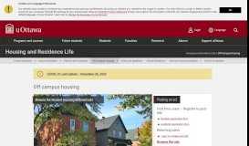 
							         Off campus housing | Housing Service | University of Ottawa								  
							    
