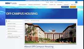 
							         Off-Campus Housing | Nova Southeastern University								  
							    