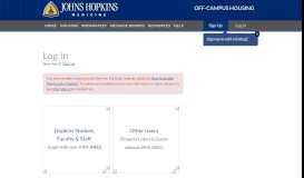 
							         Off Campus Housing Search | Account Login - Johns Hopkins Medicine								  
							    