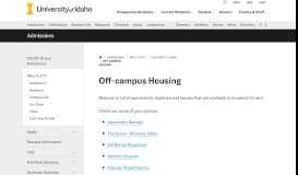 
							         Off-campus Housing - University of Idaho								  
							    