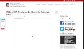 
							         Office 365 Available to Students Campus-wide! – NIU Faculty ...								  
							    