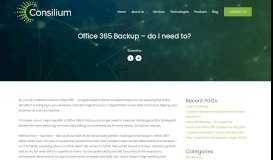 
							         Office 365 Backup – do I need to? | Consilium UK								  
							    