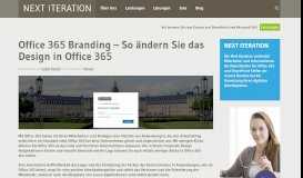 
							         Office 365 Branding - So ändern Sie das Design in Office 365								  
							    