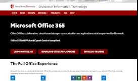 
							         Office 365 | Division of Information Technology								  
							    